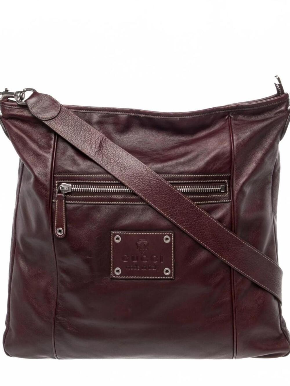 Gucci Vintage Burgundy Leather Crossbody Bag